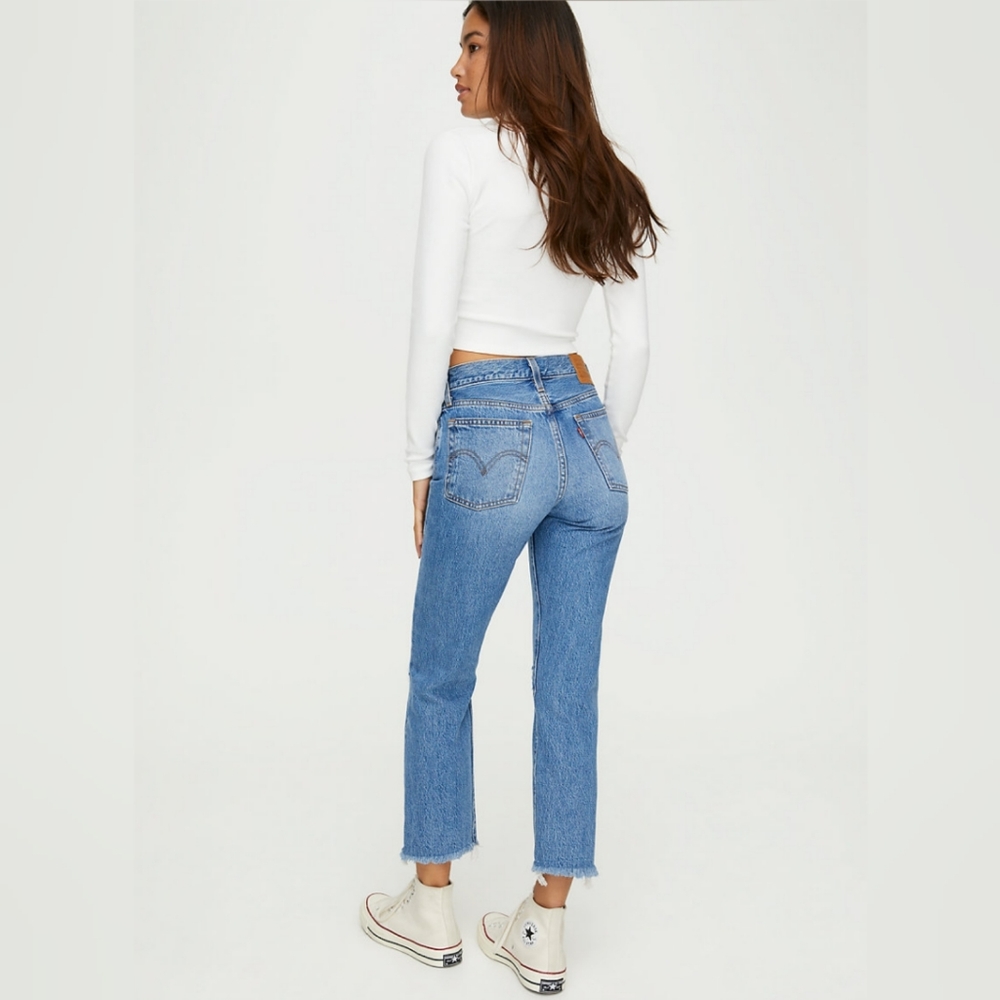 Levi's Wedgie Straight Ripped Jeans